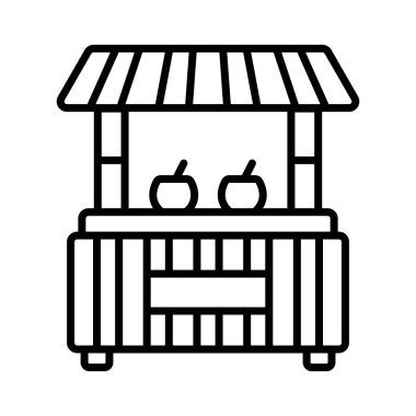 Düzenlenebilir plaj kabini tasarımı simgesi, kullanımı ve indirmesi kolay