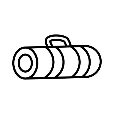 Beyaz arkaplanda izole edilmiş, modern tarzda Roll Mat vektörü