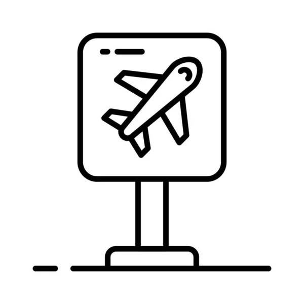 Перевірте Ретельно Розроблену Піктограму Вивіски Аеропорту Сучасному Стилі — стоковий вектор