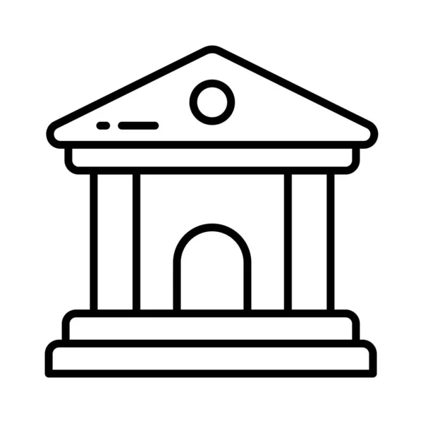 Ікона Банківської Будівлі Сучасному Стилі Простий Використанні Вектор Преміум Дизайн — стоковий вектор