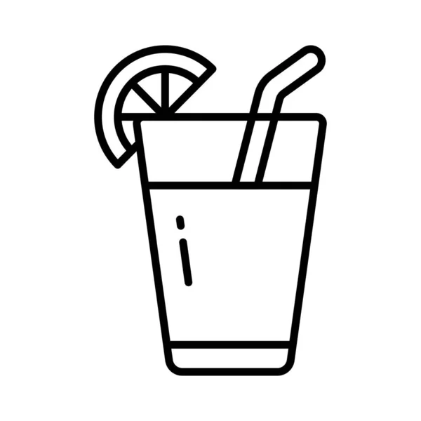 Ένα Ποτήρι Φρέσκο Ποτό Λεμόνι Που Δείχνει Concept Icon Του — Διανυσματικό Αρχείο