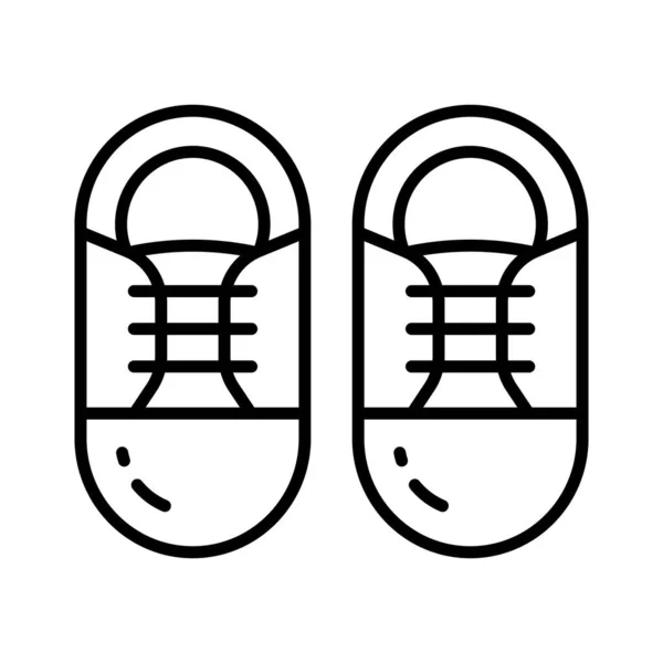 Bekväm Sko Visar Sneakers Modern Stil Redo Att Använda Ikonen — Stock vektor