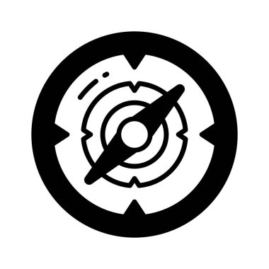 Modern stil, navigasyon aracı simgesinde pusula inanılmaz bir vektör tasarımı