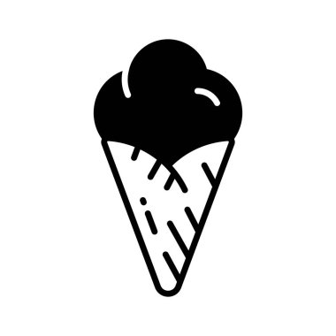 Dondurma kabı modern tarzda, kullanmaya ve indirmeye hazır.