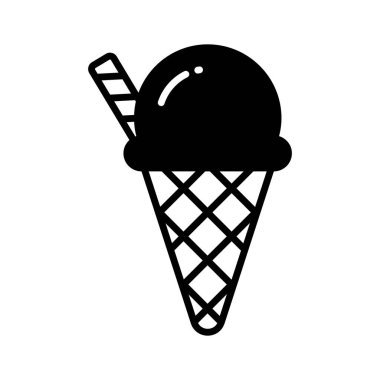 Dondurma kabı modern tarzda, kullanmaya ve indirmeye hazır.