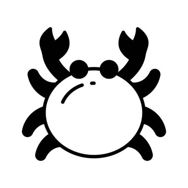 Bu sevimli yengeç vektörüne el atın, gösterişli bir deniz hayvanı.