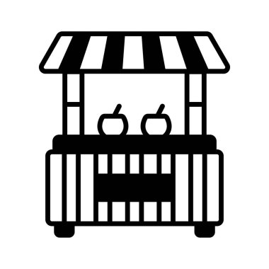 Düzenlenebilir plaj kabini tasarımı simgesi, kullanımı ve indirmesi kolay