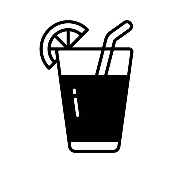 Ένα Ποτήρι Φρέσκο Ποτό Λεμόνι Που Δείχνει Concept Icon Του — Διανυσματικό Αρχείο
