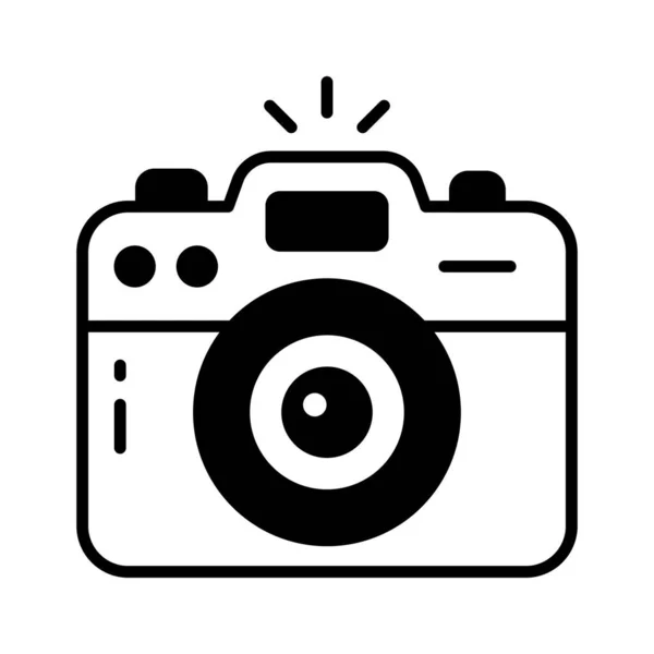 Векторный Дизайн Камеры Современном Модном Стиле Иконка Фотоаппарата — стоковый вектор