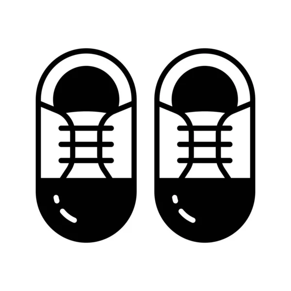 Spor Ayakkabılarını Modern Tarzda Gösteren Simge Kullanmaya Hazır Rahat Bir — Stok Vektör