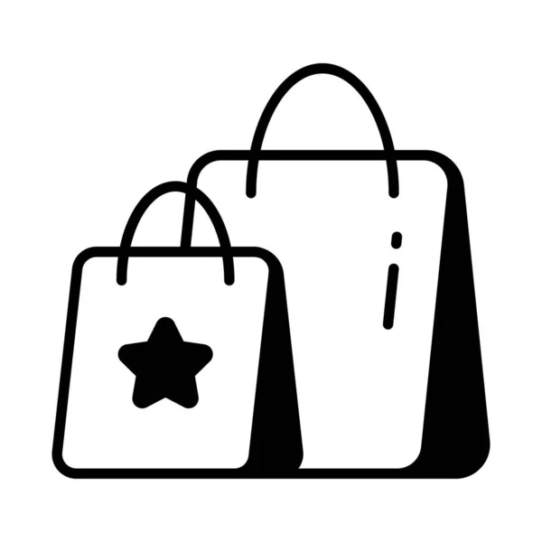 ウェブサイトやアプリのためのショッピングバッグのトレンドデザイン — ストックベクタ