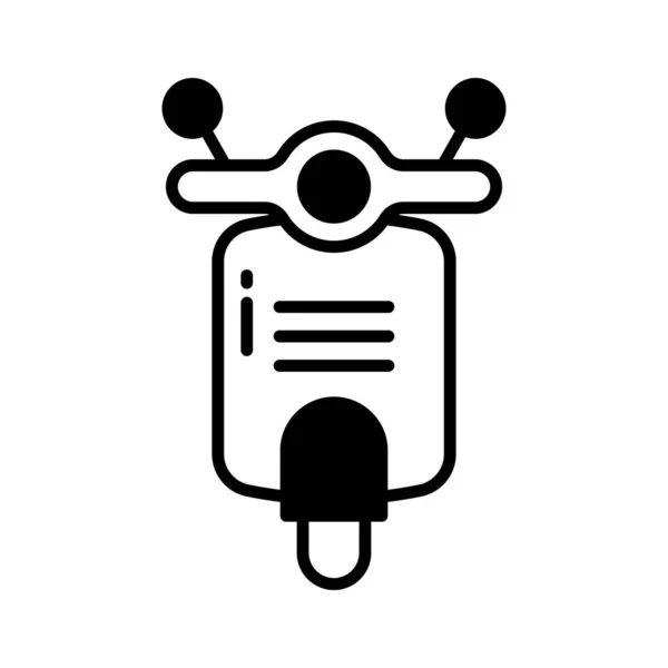 Scooter Vektor Design Redigerbar Stil Tvåhjuligt Motorfordon — Stock vektor
