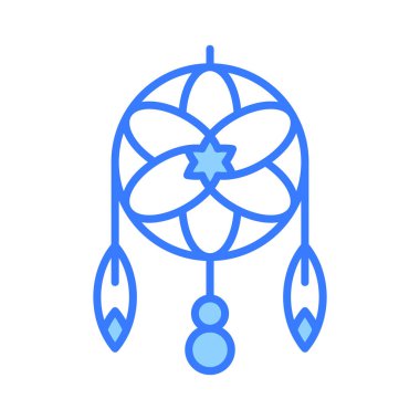 Söğüt çemberinin el yapımı vektörü, rüya yakalayıcının moda tasarım simgesi