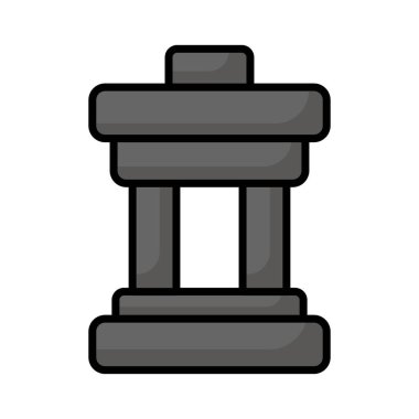 Beyaz arkaplanda izole edilmiş bu İnukshuk simgesini moda tarzında tut