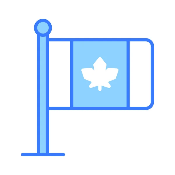 抓住这个精美设计的时髦风格的加拿大国旗图标 — 图库矢量图片