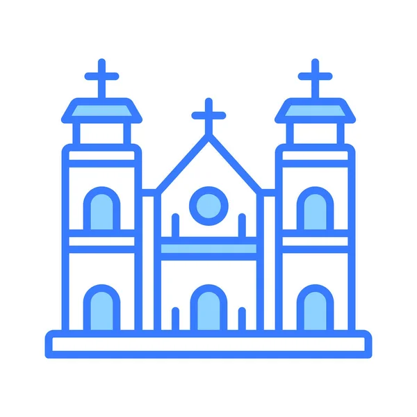 一种现代风格的大教堂建筑矢量设计 易于使用和下载 — 图库矢量图片