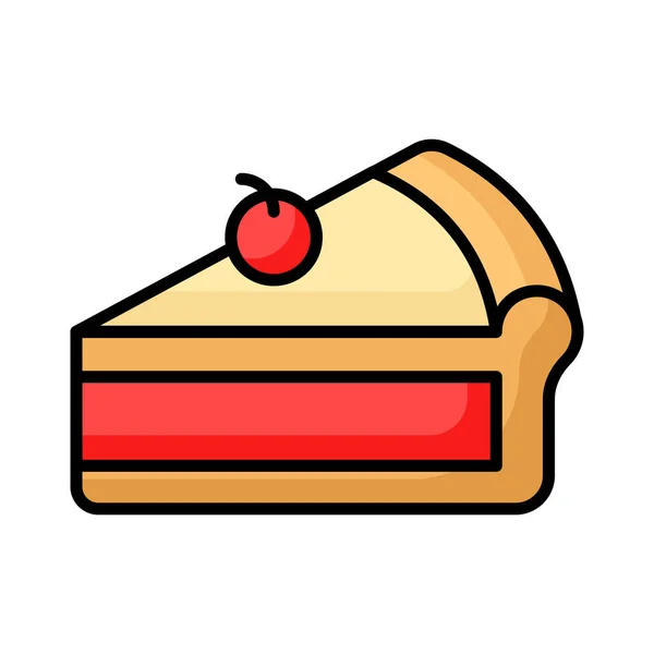 Nanılmaz Bir Pasta Ikonu Modern Tarzda Simge Kullanmaya Hazır — Stok Vektör