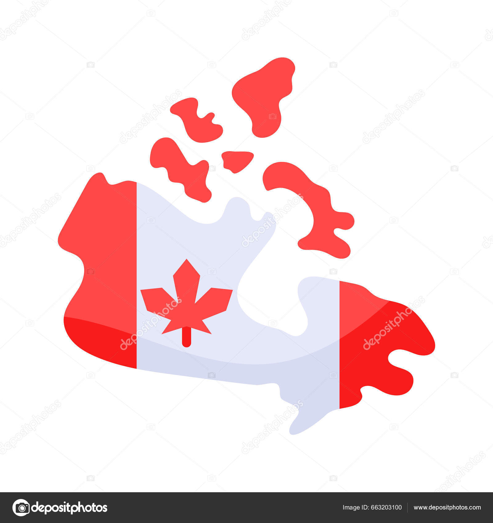 Amazing Vector Canadian Map Modern Style Ready Use Icon Stock Vector by