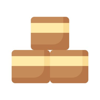 Nanaimo çubuğunun bu güzel dizayn edilmiş simgesini tutun, düzenlenebilir vektör