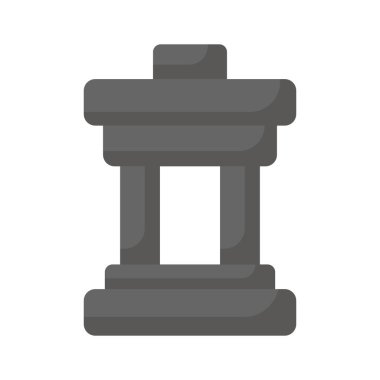 Beyaz arkaplanda izole edilmiş bu İnukshuk simgesini moda tarzında tut