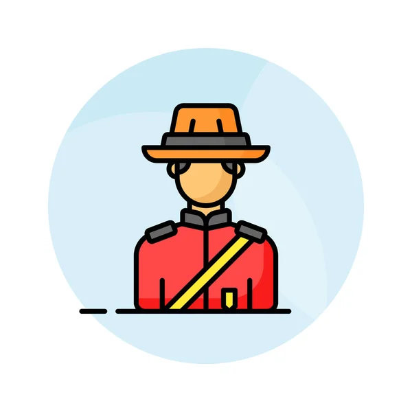 Conception Vectorielle Des Agents Police Cheval Canadiens Dans Style Branché — Image vectorielle