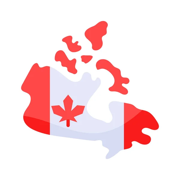 Дивовижний Вектор Канадської Карти Сучасному Стилі Готовий Використовувати Піктограму — стоковий вектор