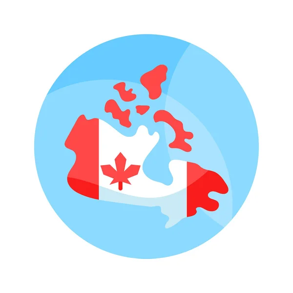Удивительный Вектор Карты Канады Современном Стиле Готовый Использованию Значок — стоковый вектор