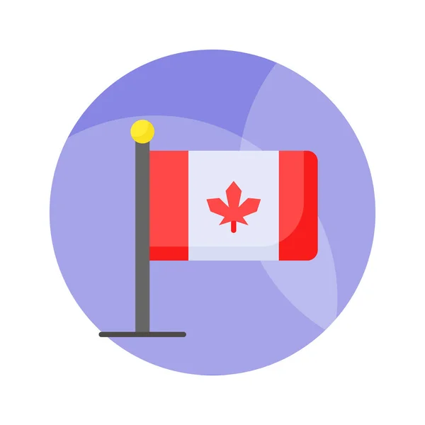 Pegue Este Ícone Lindamente Projetado Bandeira Canadense Estilo Moderno — Vetor de Stock