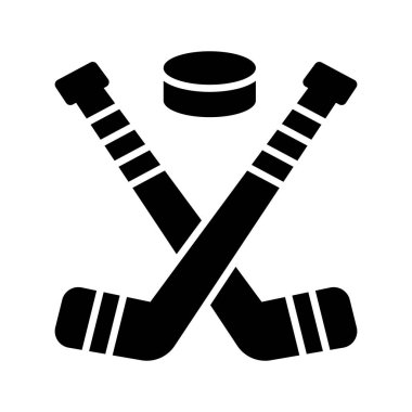 Düzenlenebilir buz hokeyi stilinde moda bir ikon, kullanımı ve indirmesi kolay