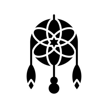 Söğüt çemberinin el yapımı vektörü, rüya yakalayıcının moda tasarım simgesi