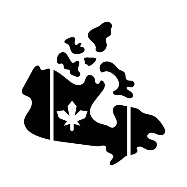 Increíble Vector Mapa Canadiense Estilo Moderno Listo Para Usar Icono — Archivo Imágenes Vectoriales