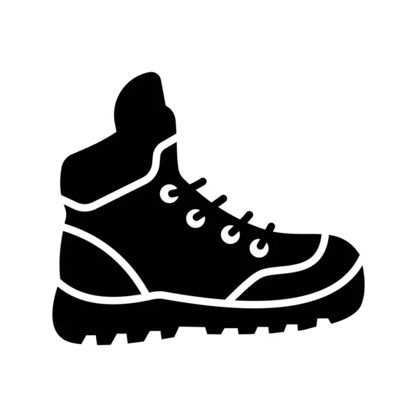 Редактируемый Векторный Дизайн Походного Ботинка Премиум Икона Походной Обуви — стоковый вектор
