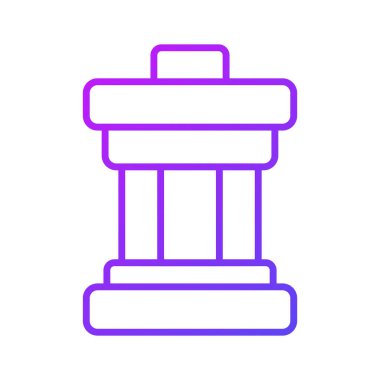 Beyaz arkaplanda izole edilmiş bu İnukshuk simgesini moda tarzında tut