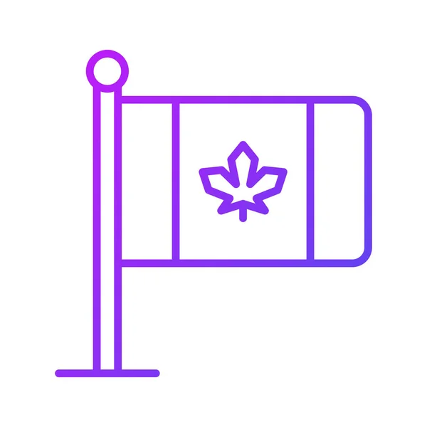 Pegue Este Ícone Lindamente Projetado Bandeira Canadense Estilo Moderno — Vetor de Stock
