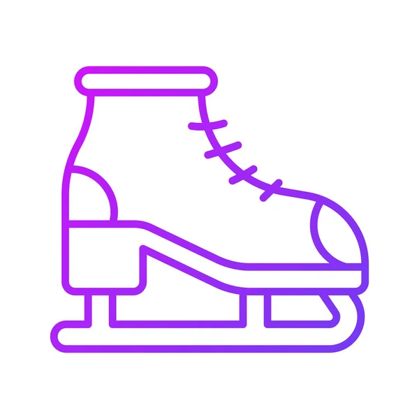 Une Icône Modifiable Chaussure Patinage Sur Glace Dans Style Moderne — Image vectorielle