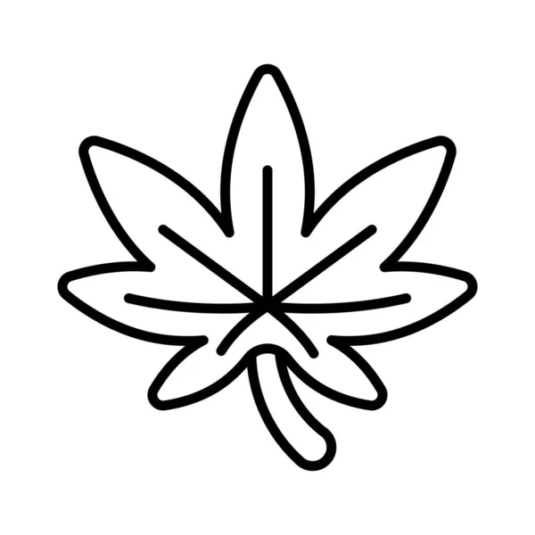 Icon Cannabis Leaf Trendy Style Isolated White Background — Stock Vector