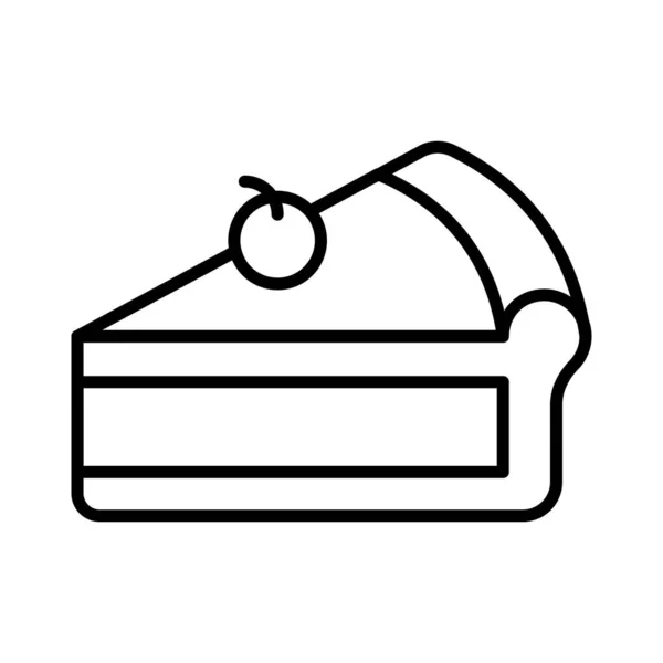 Nanılmaz Bir Pasta Ikonu Modern Tarzda Simge Kullanmaya Hazır — Stok Vektör