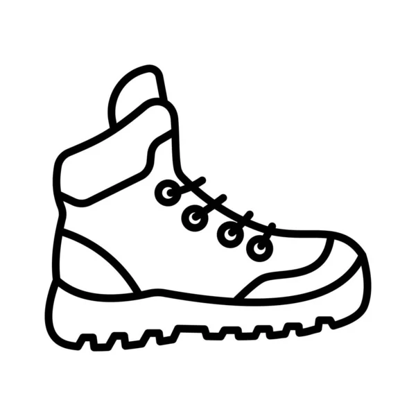 Diseño Vectorial Editable Bota Senderismo Icono Premium Zapato Senderismo — Archivo Imágenes Vectoriales
