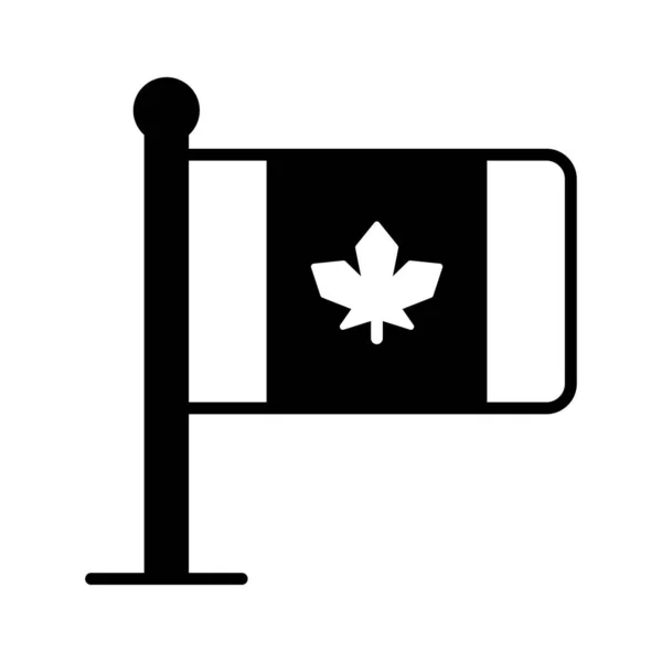 Agarra Este Icono Bellamente Diseñado Bandera Canadiense Estilo Moda — Archivo Imágenes Vectoriales