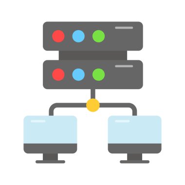 Ağ sunucusunun bu güzel tasarlanmış simgesini modern stilde işaretleyin