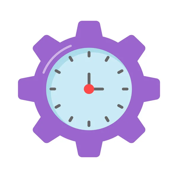 時間管理の概念ベクトルを示すギア内時計 高品質のグラフィック — ストックベクタ