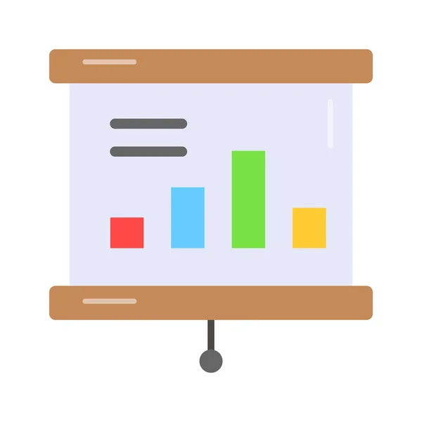 トレンディーなスタイルでプレゼンテーションのベクトルを示すボード上のデータチャート プレミアムアイコン — ストックベクタ