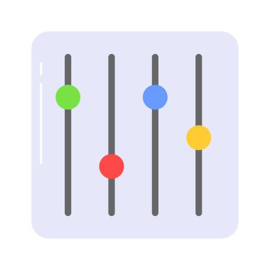 Tercih vektör tasarımı modern düz biçim beyaz arkaplan üzerinde izole