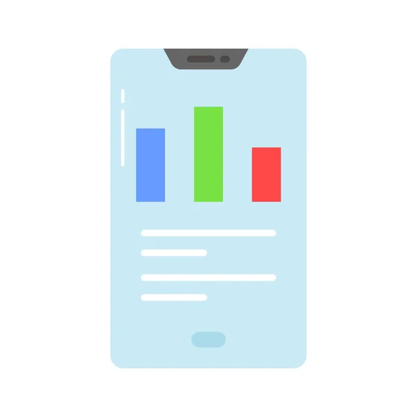 Datendiagramm Inneren Des Mobiltelefons Zeigt Vektor Der Mobilen Datenanalyse Trendigen — Stockvektor