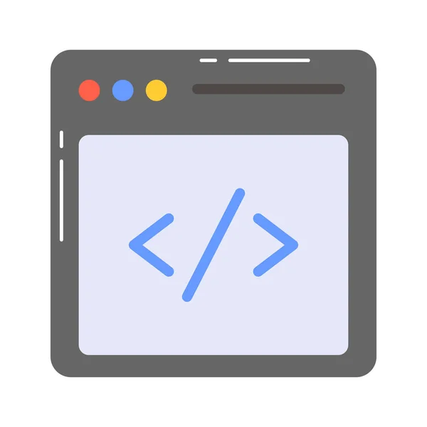 Editable Vector Web Coding Web Development Icon — Stock Vector