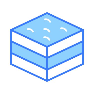 Çikolatalı kek kek vektörü. Beyaz arka planda izole edilmiş tatlı çikolatalı pasta ikonu