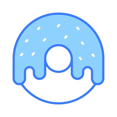 Damlayan donut simgesini modern tarzda, düzenlenebilir vektörle alın.