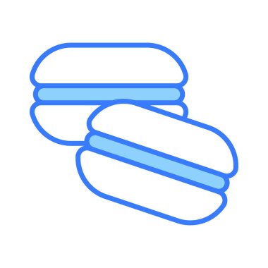 Bu güzel makaron kek ikonunu modern düzenlenebilir şekilde işaretleyin