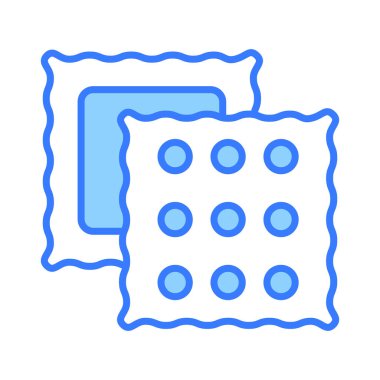 İçinde çikolatalı krema olan taze bisküviler, pişmiş çikolatalı kurabiye vektörünü tanımlar.