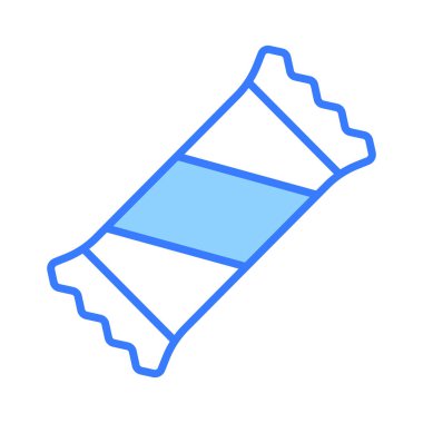 Modern tarzda çikolatalı şeker vektör tasarımı, beyaz arka planda izole edilmiş.